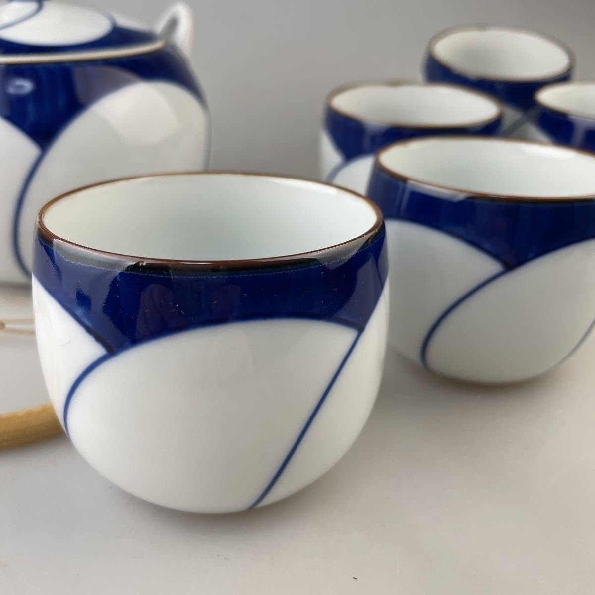 波佐見焼 白山陶器 ねじり梅 茶器セット ギフト】ねじり梅 茶器セットA